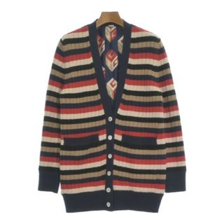 GUCCI - GUCCI グッチ カーディガン XS 紺xベージュx赤等 GUCCI - GUCCI グッチ カーディガン XS 紺xベージュx赤等