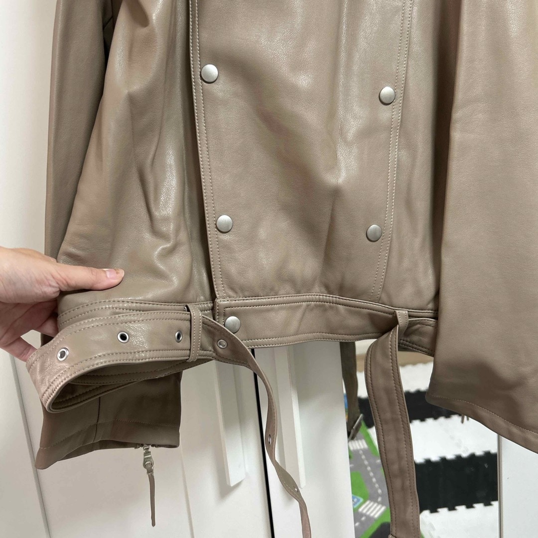 Ameri VINTAGE - AMERI レトロフェイクレザージャケットの通販 Ameri VINTAGE - AMERI レトロフェイクレザージャケットの通販