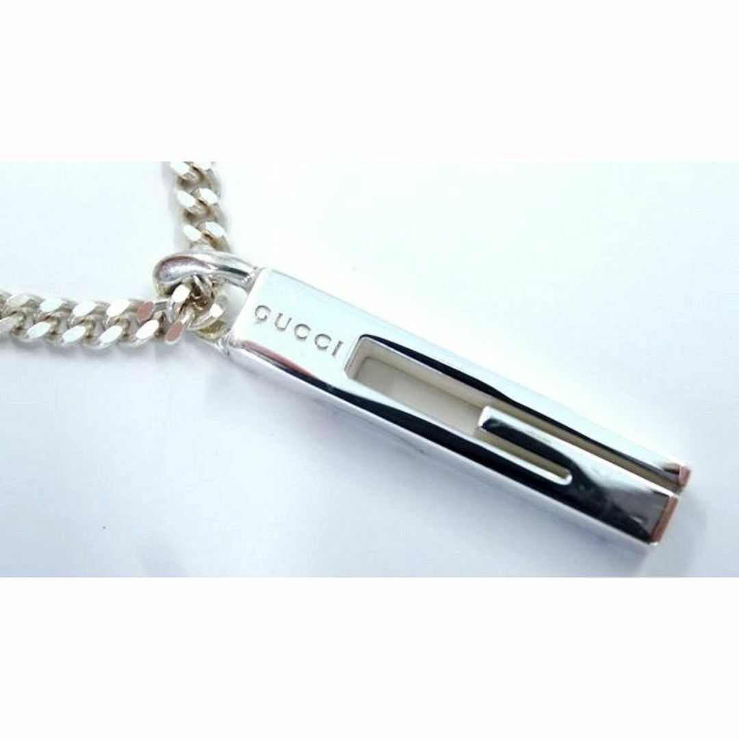 美品 GUCCI グッチ □ カットアウト G 男女兼用 ネックレス 美品 GUCCI グッチ □ カットアウト G 男女兼用 ネックレス