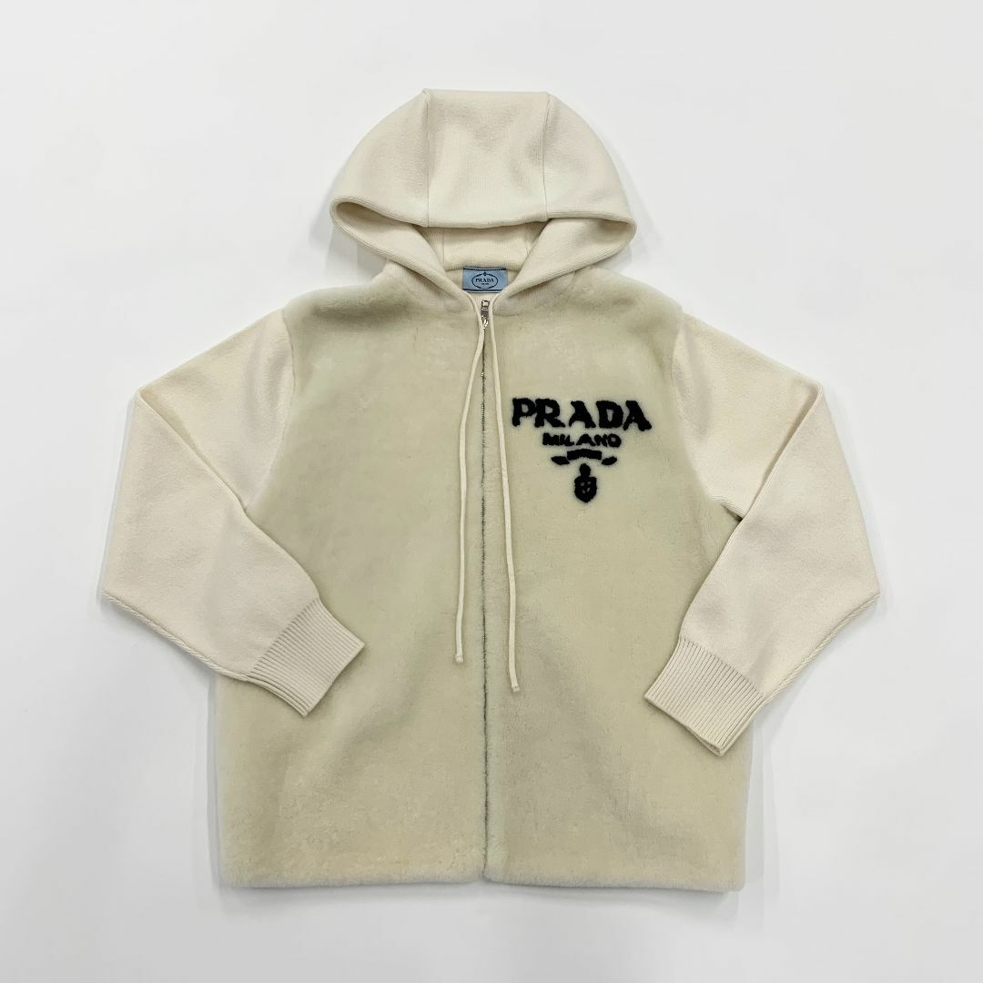 PRADA - M10133 プラダ パーカー フーディ カシミヤ ロゴ ニット PRADA - M10133 プラダ パーカー フーディ カシミヤ ロゴ ニット