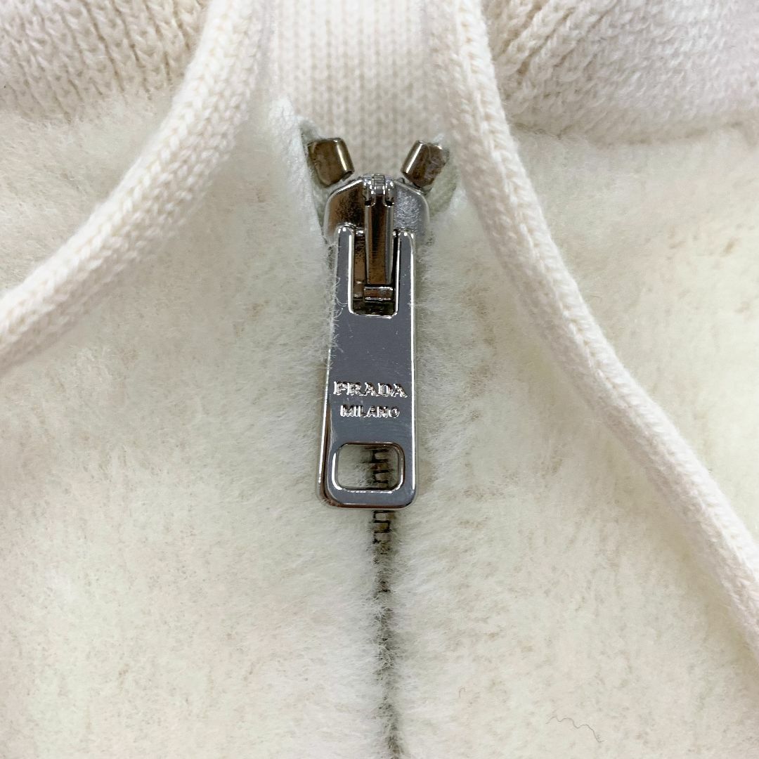 PRADA - M10133 プラダ パーカー フーディ カシミヤ ロゴ ニット PRADA - M10133 プラダ パーカー フーディ カシミヤ ロゴ ニット