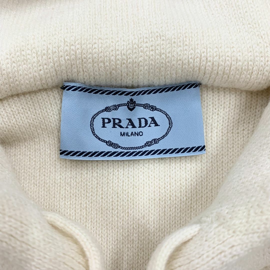 PRADA - M10133 プラダ パーカー フーディ カシミヤ ロゴ ニット PRADA - M10133 プラダ パーカー フーディ カシミヤ ロゴ ニット