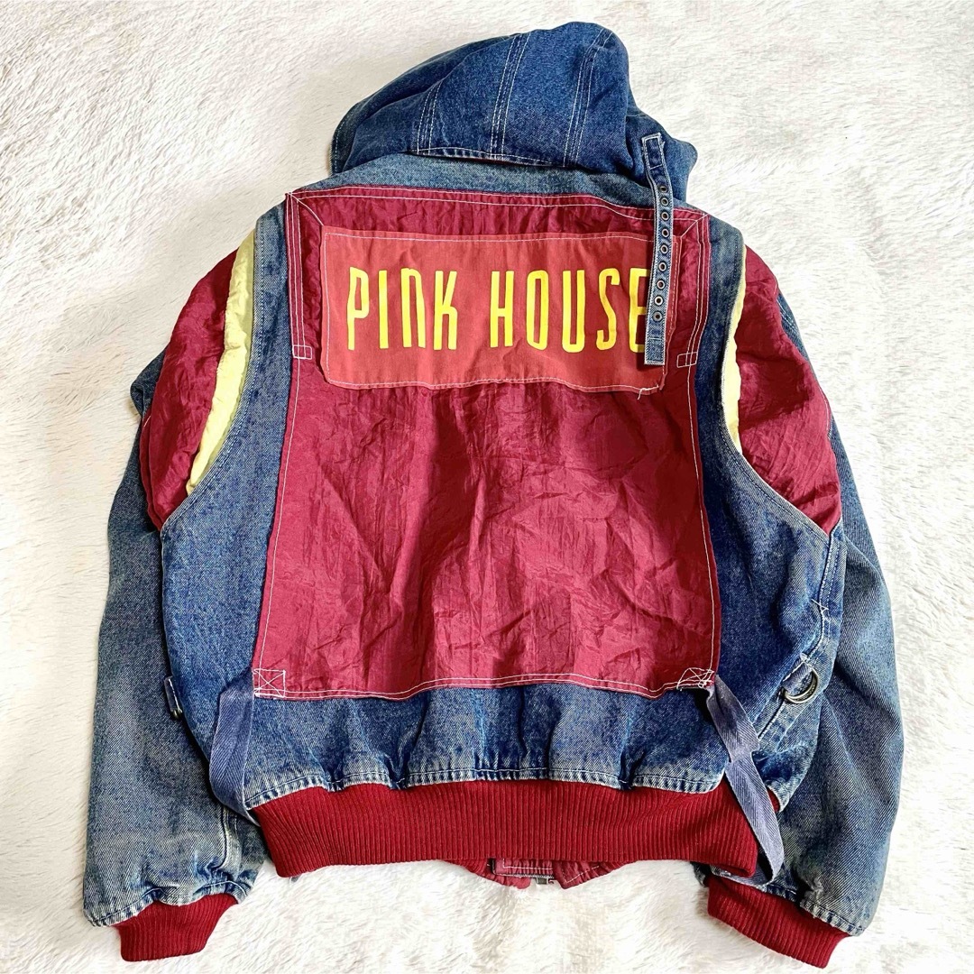 PINK HOUSE - PINKHOUSE ピンクハウス フード ワッペン デニム PINK HOUSE - PINKHOUSE ピンクハウス フード ワッペン デニム