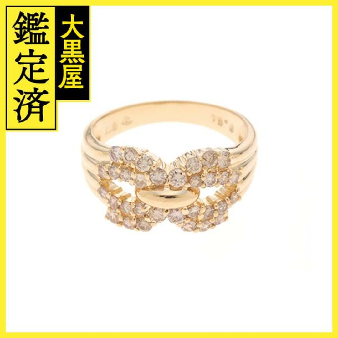 ノンブランドジュエリー ﾘﾝｸﾞ K18イエローゴールド　ダイヤモンド0.64ct 【430】