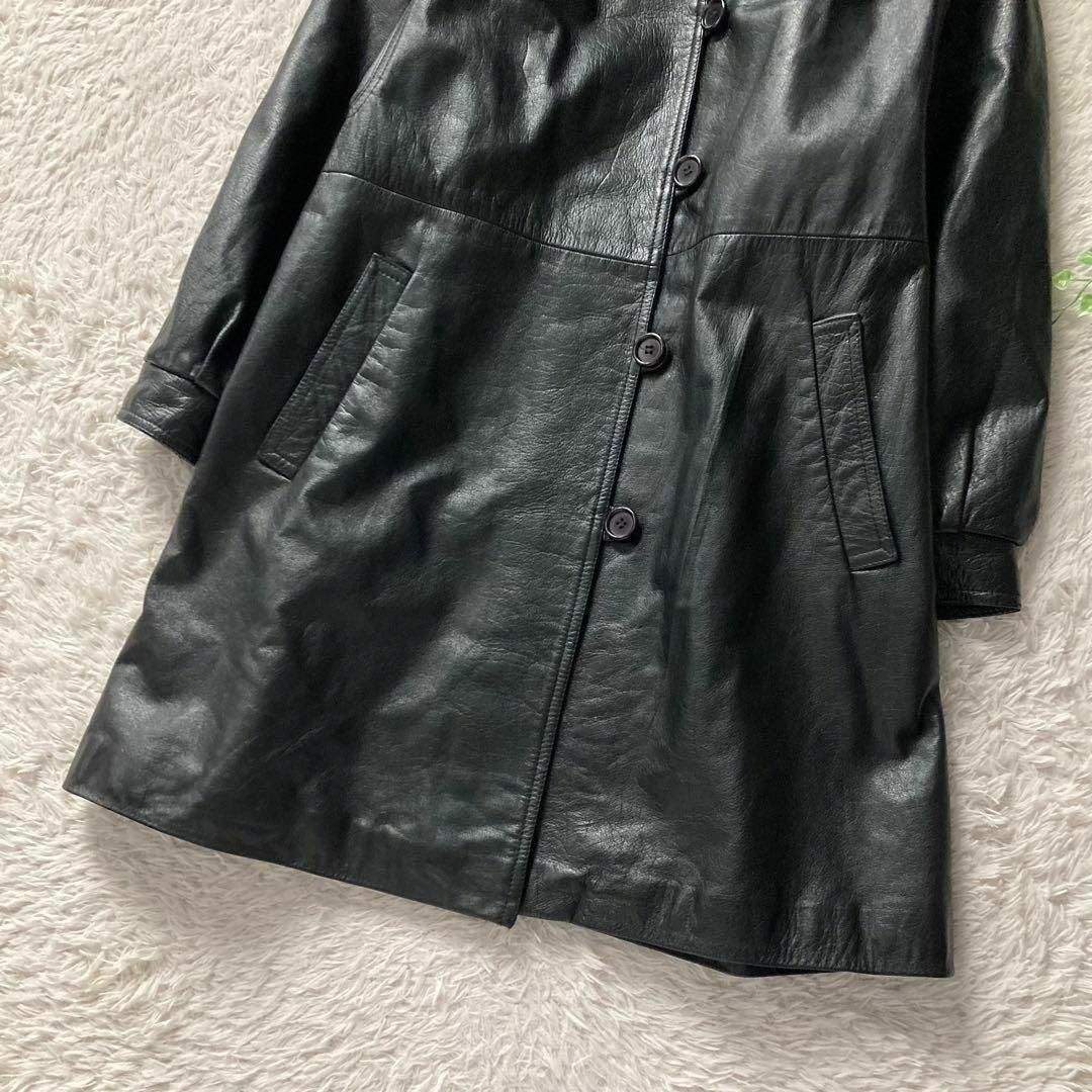 VINTAGE - ヴィンテージ 中綿入りレザーコート ミンクファー 本 VINTAGE - ヴィンテージ 中綿入りレザーコート ミンクファー 本