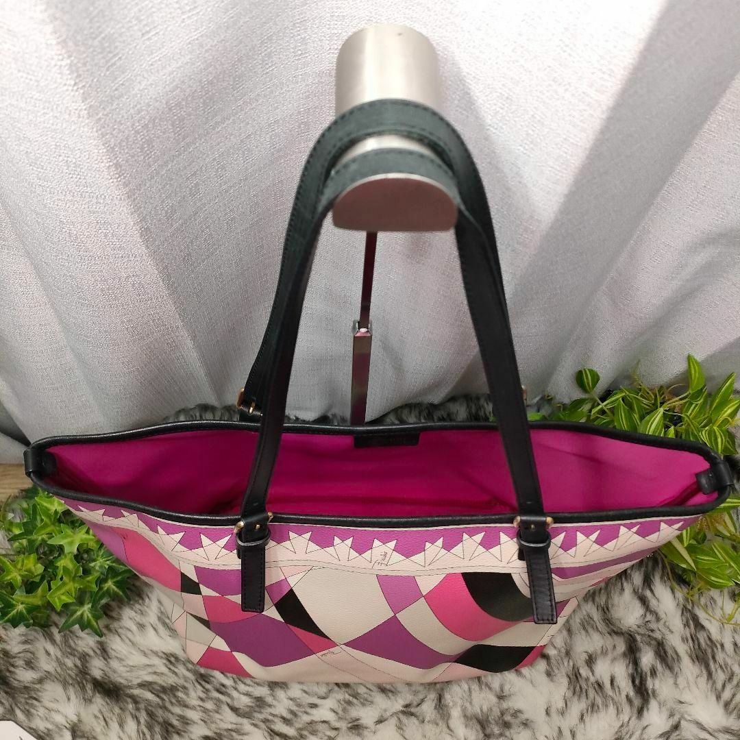 EMILIO PUCCI - エミリオプッチ トートバッグ ピンク 総柄 EMILIO PUCCI - エミリオプッチ トートバッグ ピンク 総柄
