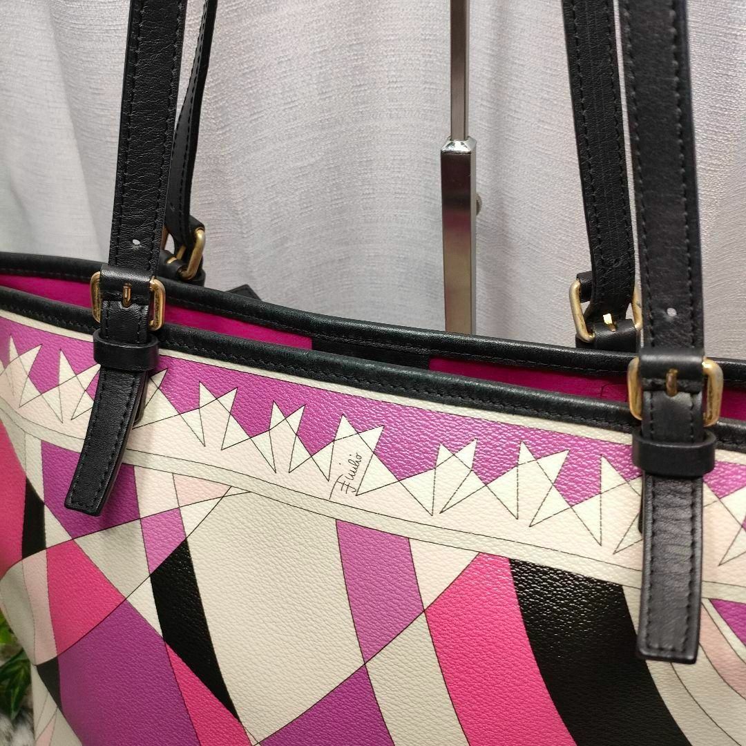 EMILIO PUCCI - エミリオプッチ トートバッグ ピンク 総柄 EMILIO PUCCI - エミリオプッチ トートバッグ ピンク 総柄