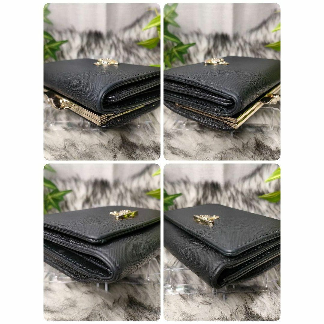 美品✨ VivienneWestwood 三つ折り財布 がま口 ブラック 黒 金 美品✨ VivienneWestwood 三つ折り財布 がま口 ブラック 黒 金