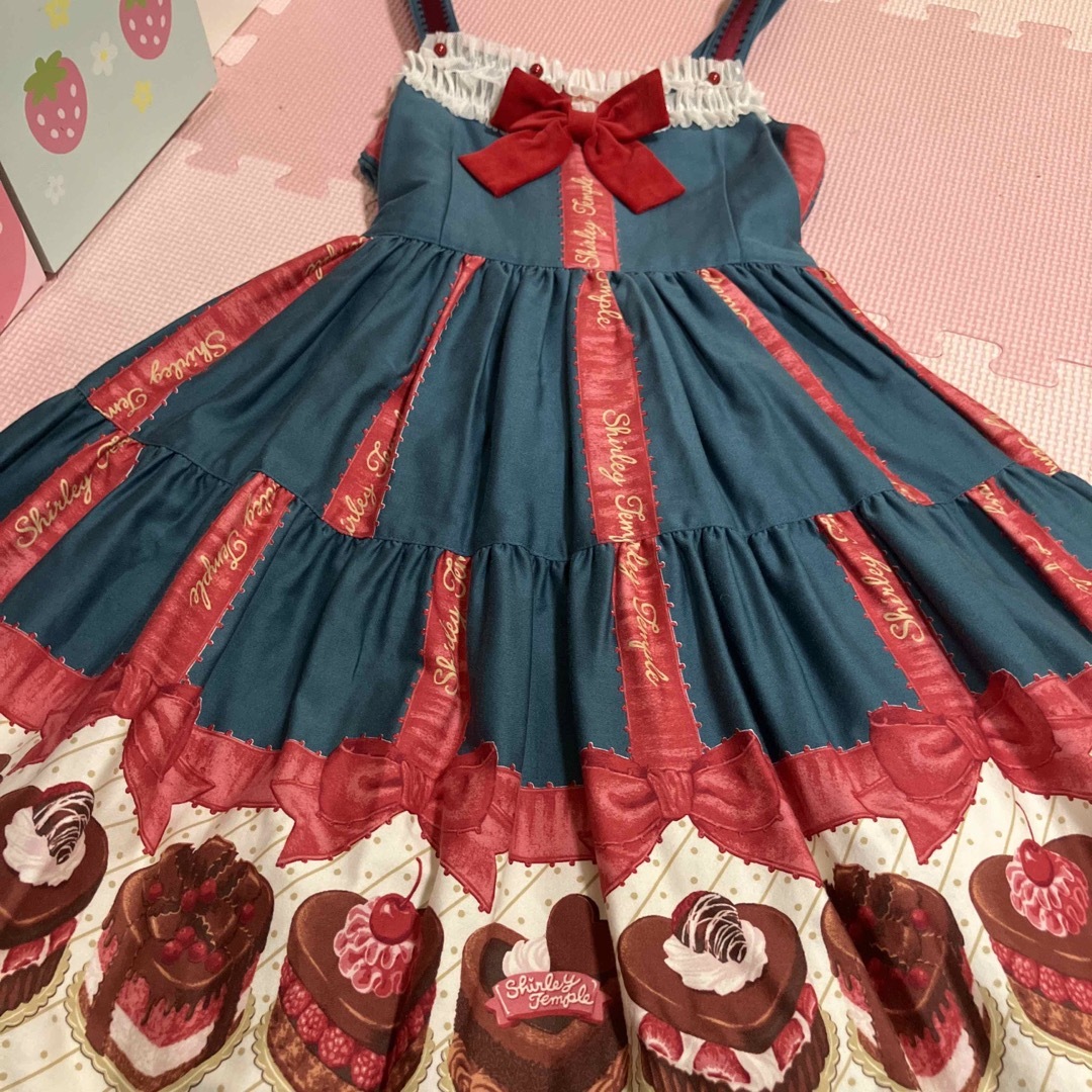 シャーリーテンプル♡ケーキプリントJSK♡130㎝ シャーリーテンプル♡ケーキプリントJSK♡130㎝