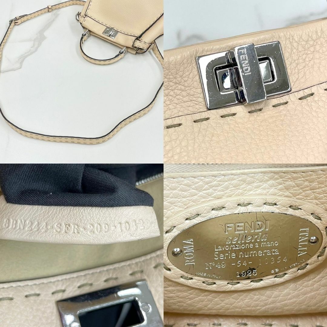 FENDI - 美品☆ フェンディ ピーカブー ミニ セレリア ベージュ FENDI - 美品☆ フェンディ ピーカブー ミニ セレリア ベージュ