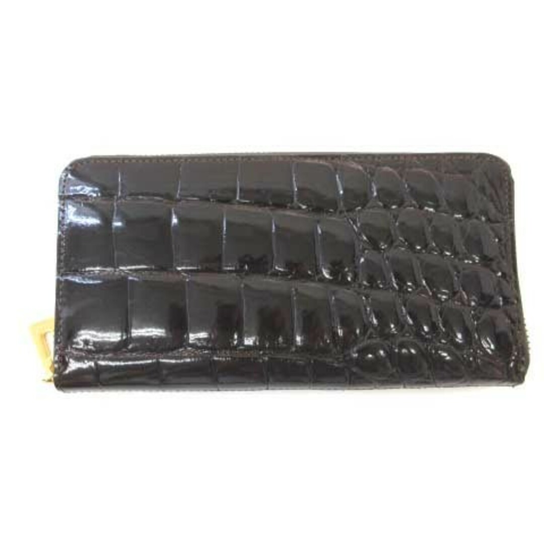 クロコダイルレザー 長財布 ウォレット ラウンドファスナー クロコダイルレザー 長財布 ウォレット ラウンドファスナー