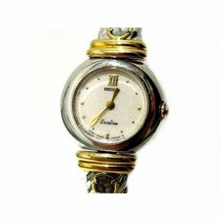 セイコー(SEIKO)のセイコー 時計 ■ 1E20-0680 エクセリーヌ ステンレス コンビカラー クリアストーン 付き クォーツ レディース 腕時計 SEIKO □6J (腕時計)