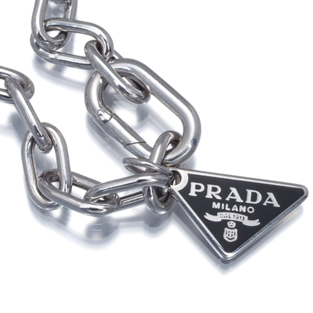 PRADA - プラダ ブレスレット トライアングル ロゴプレート PRADA - プラダ ブレスレット トライアングル ロゴプレート