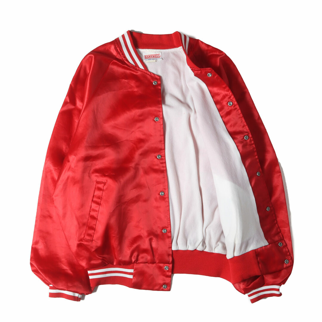90s HARTWELL ナイロンサテン スタジャン (USA製) レッド サイズ 90s HARTWELL ナイロンサテン スタジャン (USA製) レッド サイズ