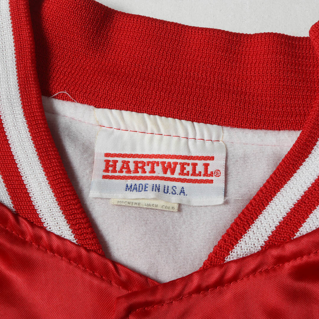 90s HARTWELL ナイロンサテン スタジャン (USA製) レッド サイズ 90s HARTWELL ナイロンサテン スタジャン (USA製) レッド サイズ