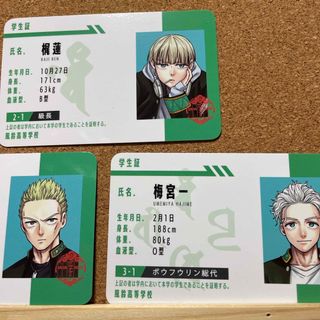 ウィンドブレーカー展　学生証風カード　３種(その他)