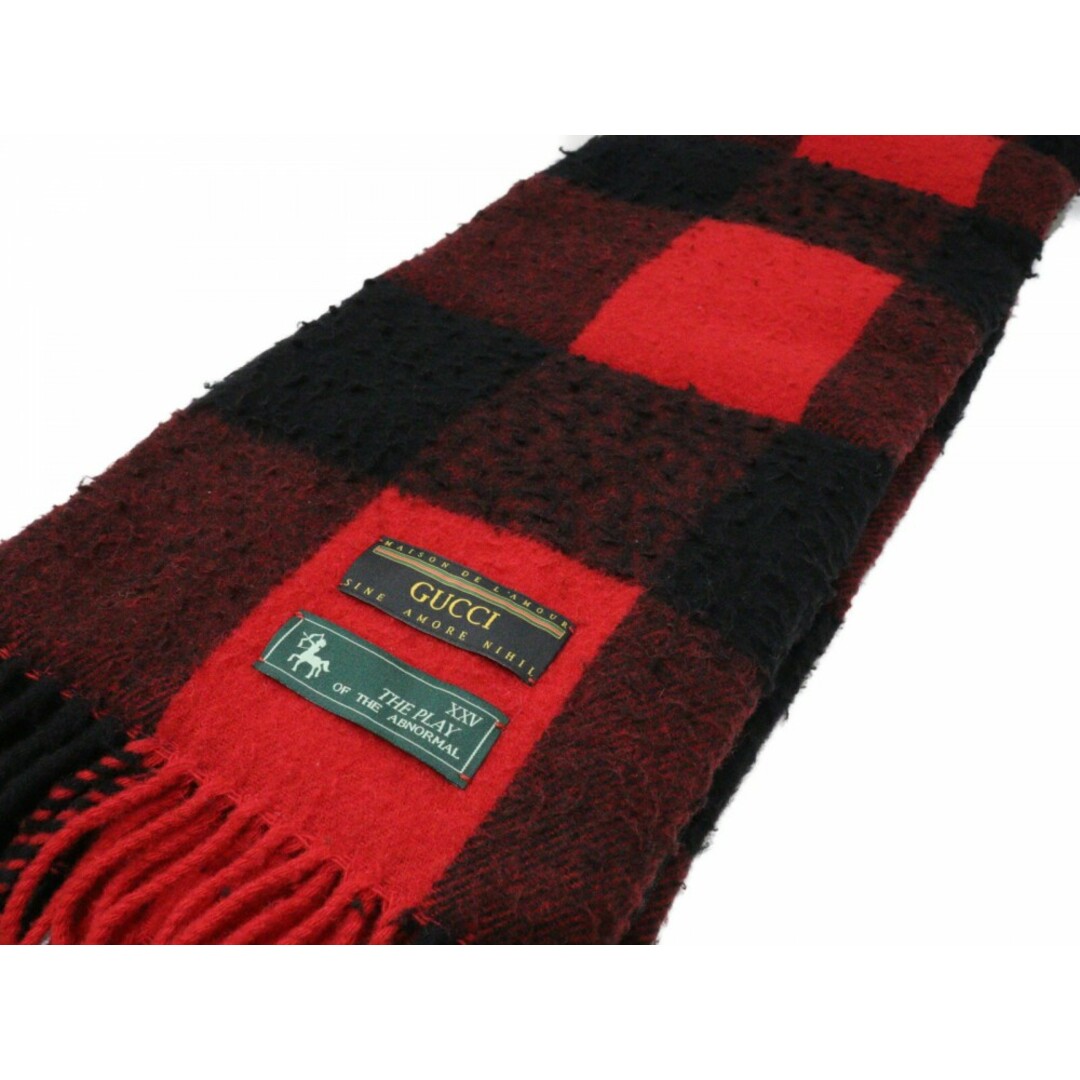 GUCCI - GUCCI グッチ ポケット付きマフラー 597545 チェック GUCCI - GUCCI グッチ ポケット付きマフラー 597545 チェック