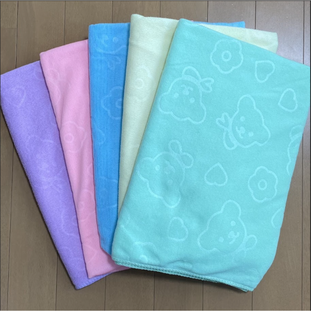 バスタオル フェイスタオル まとめ売り 5枚セット 大判 吸水 速乾 新品 