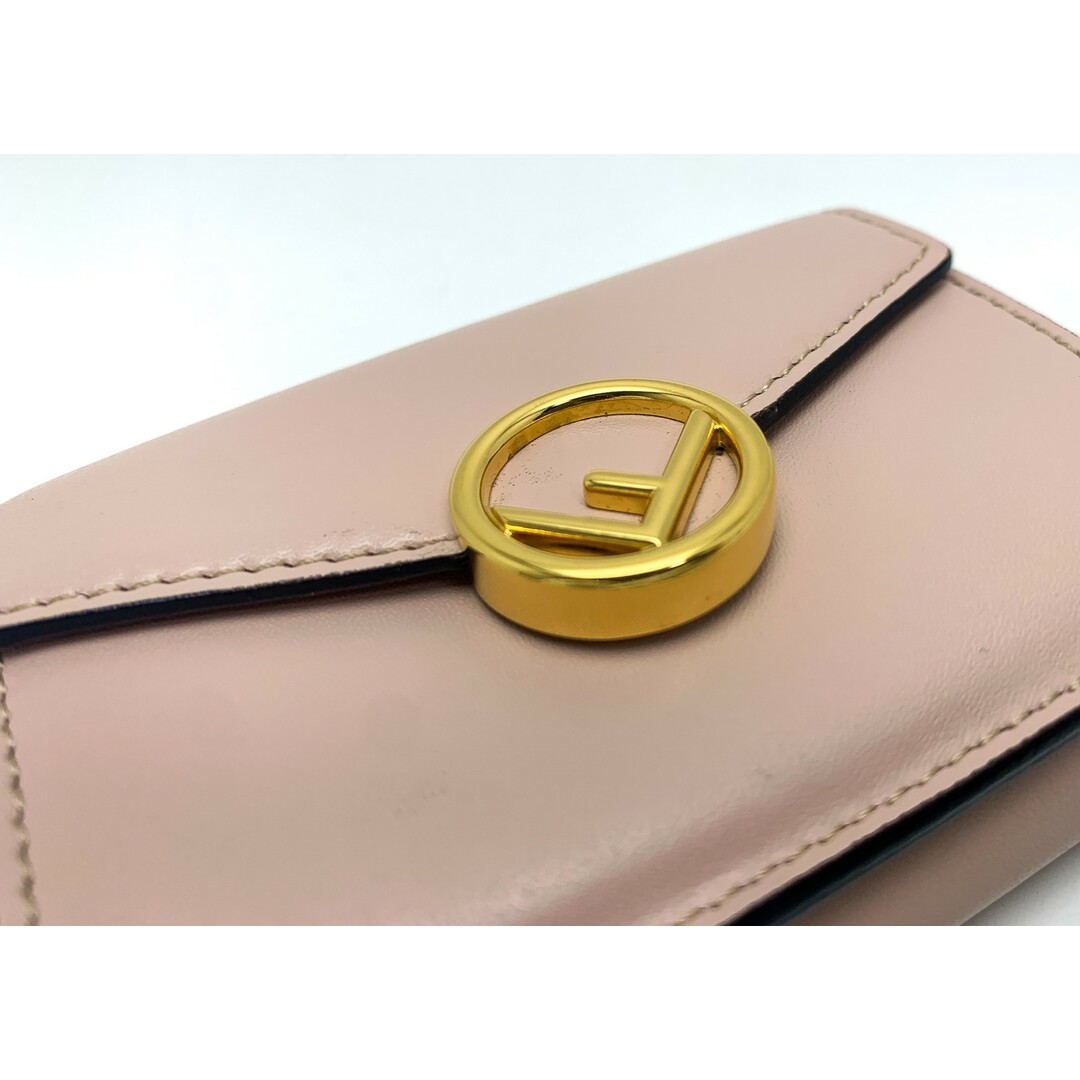 FENDI - FENDI フェンディ ピンク 薄ピンク ゴールド金具 エフ FENDI - FENDI フェンディ ピンク 薄ピンク ゴールド金具 エフ