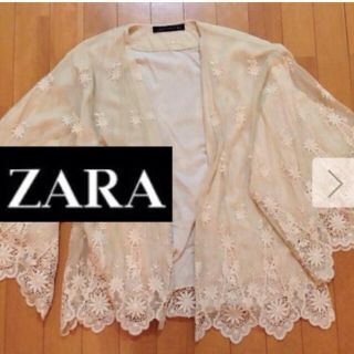 ザラ(ZARA)の美品 ZARA  レースカーデ M(カーディガン)