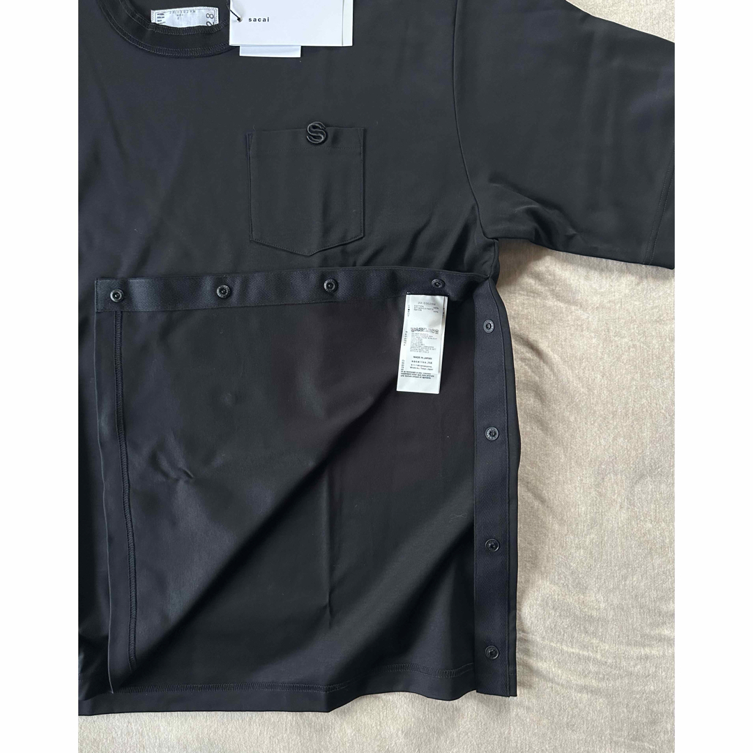 黒4新品 sacai S ロゴ パッチ ロング Tシャツ 長袖 メンズ 黒4新品 sacai S ロゴ パッチ ロング Tシャツ 長袖 メンズ