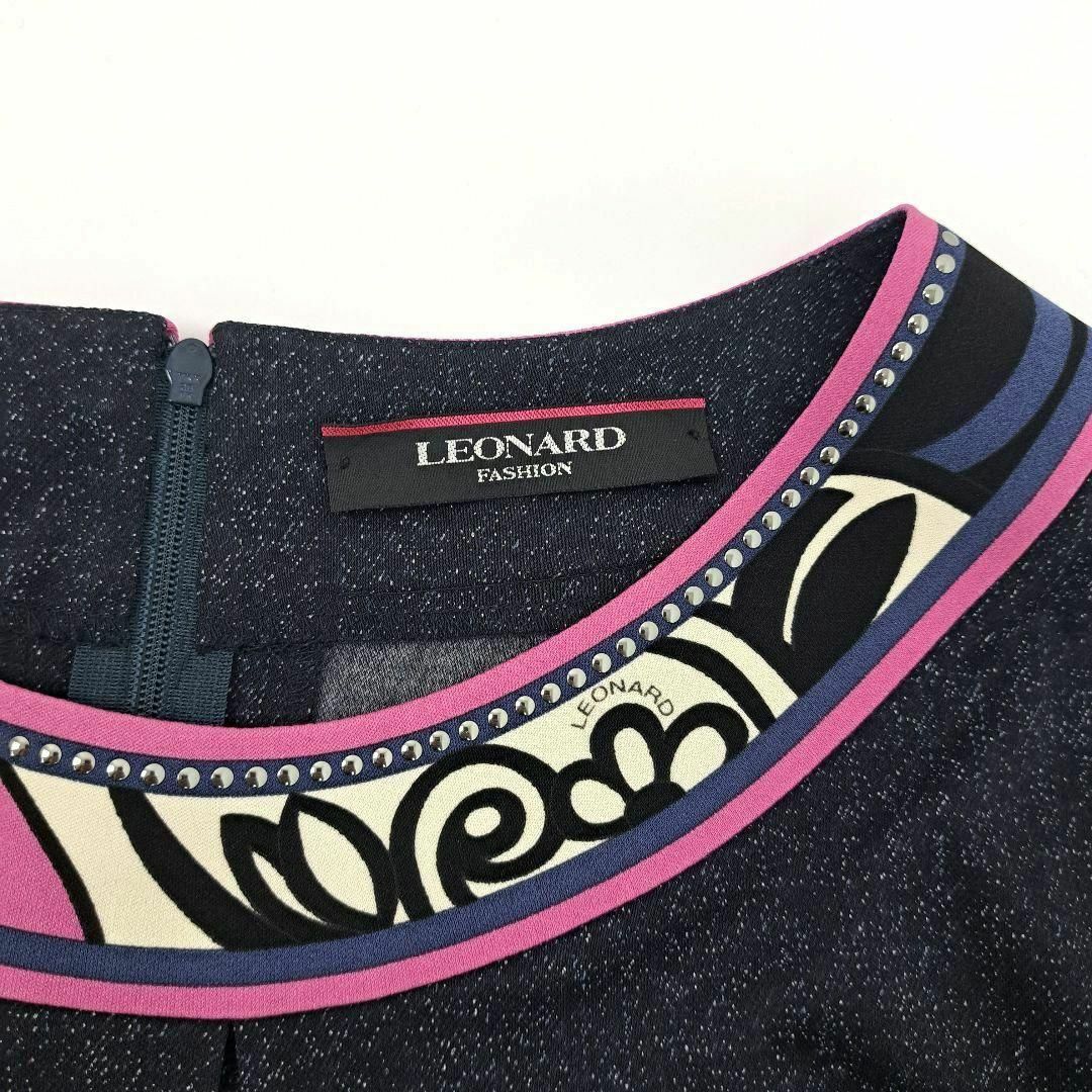 LEONARD レオナール カンカン ストレッチ トリムデザイン L