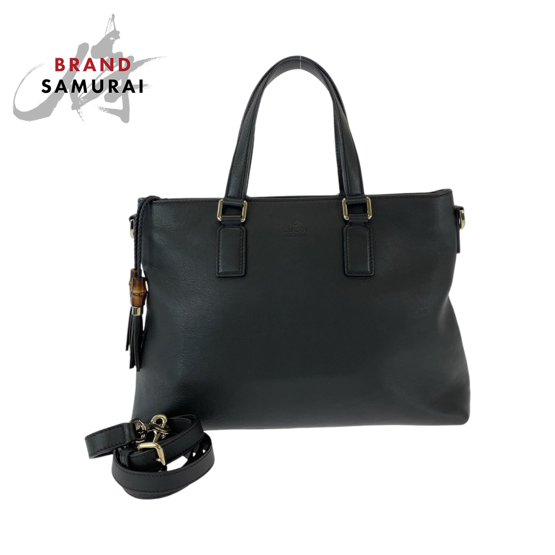 美品 GUCCI グッチ バンブー タッセル ブラック 黒 シルバー金具 美品 GUCCI グッチ バンブー タッセル ブラック 黒 シルバー金具