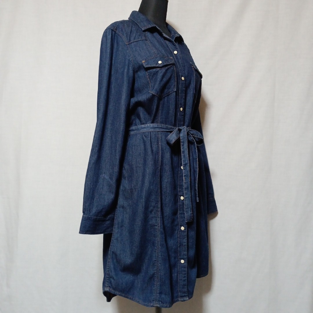 GAP - 美品 M ギャップ デニムワンピース シャツワンピ ロング GAP - 美品 M ギャップ デニムワンピース シャツワンピ ロング