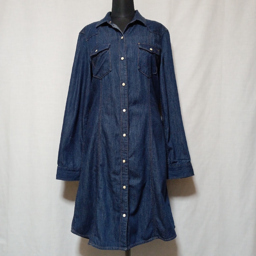 GAP - 美品 M ギャップ デニムワンピース シャツワンピ ロング GAP - 美品 M ギャップ デニムワンピース シャツワンピ ロング