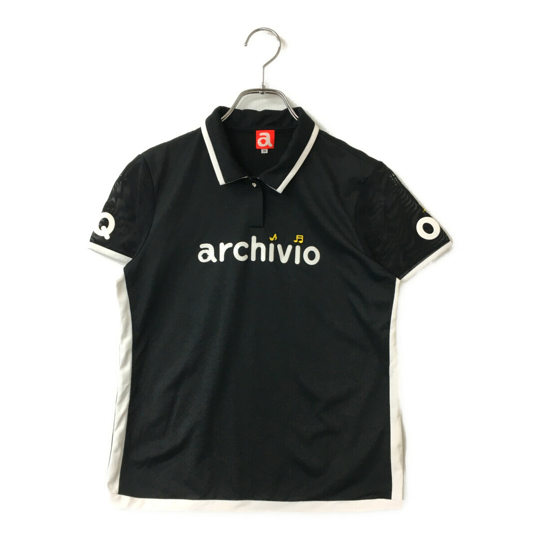 coco アルチビオ archivio レディース 半袖ポロシャツ 38(M) 黒 coco アルチビオ archivio レディース 半袖ポロシャツ 38(M) 黒