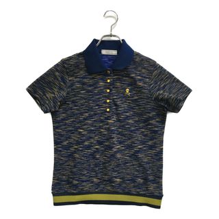 マークアンドロナ(MARK&LONA)のcoco 中古 マークアンドロナ MARK&LONA レディース 半袖ポロシャツ 38(M) 紺×黄  ネイビー 総柄(ウエア)