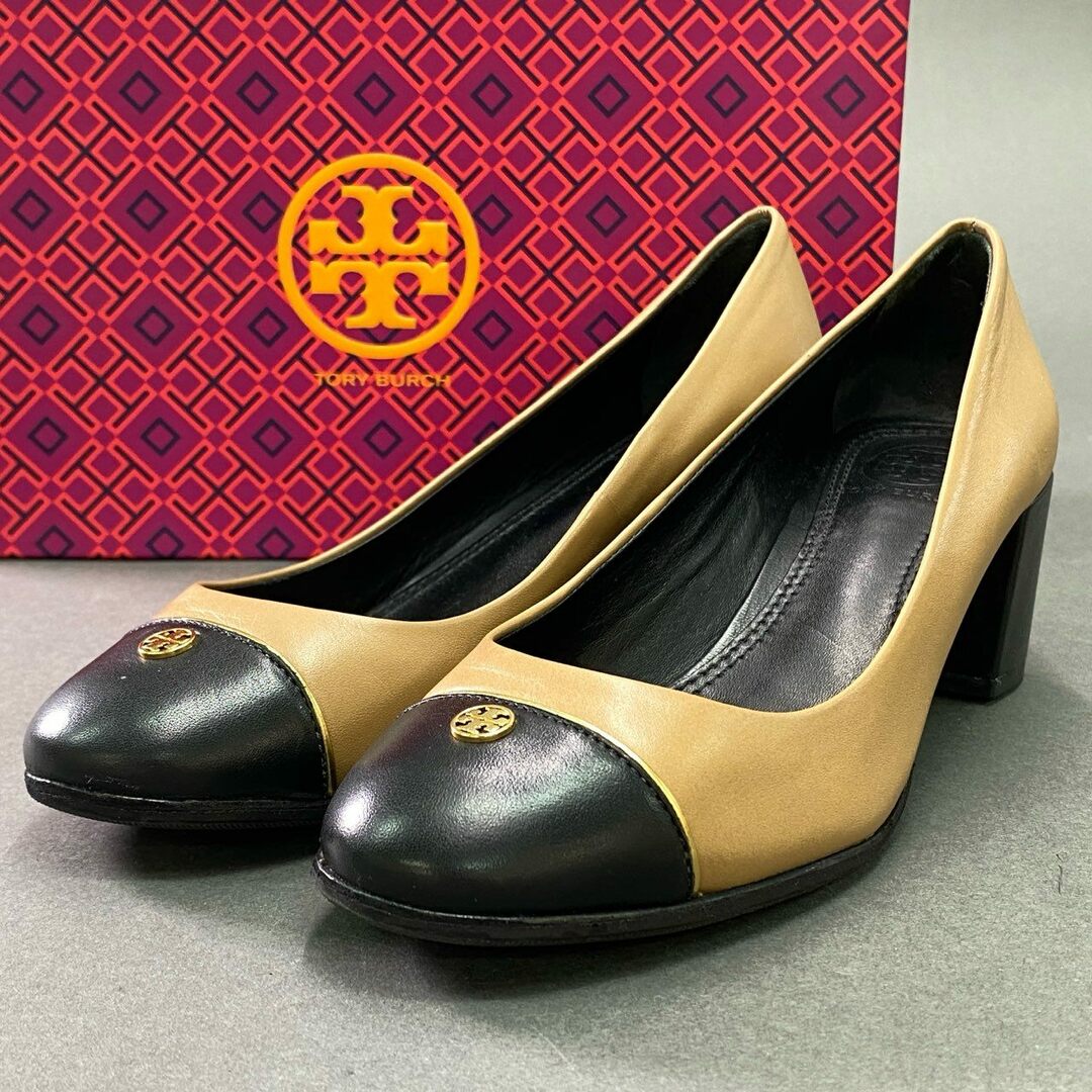 2k6 【美品】TORY BURCH トリーバーチ スモールロゴ バイカラー 2k6 【美品】TORY BURCH トリーバーチ スモールロゴ バイカラー