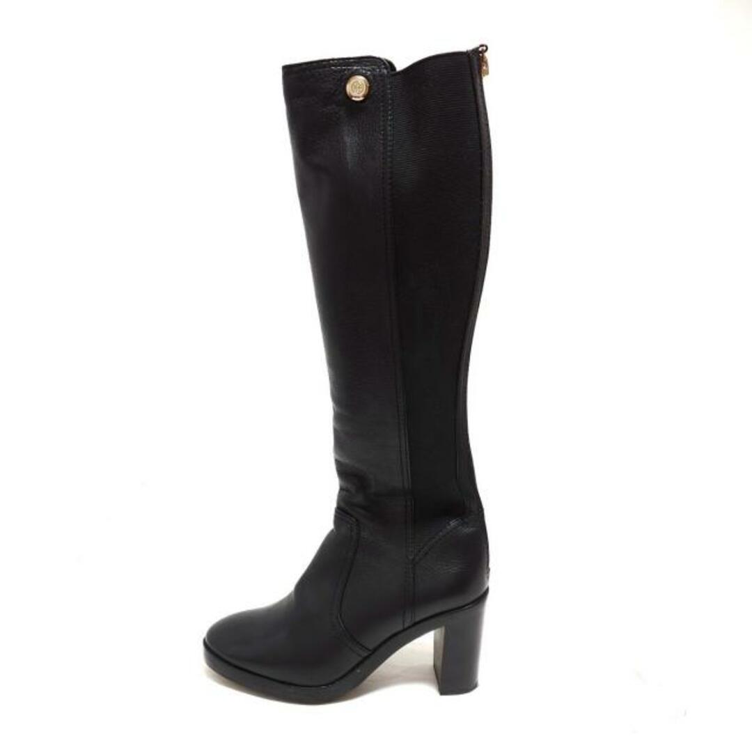 TORY BURCH(トリーバーチ) ロングブーツ 5 レディース - 黒 レザー TORY BURCH(トリーバーチ) ロングブーツ 5 レディース - 黒 レザー
