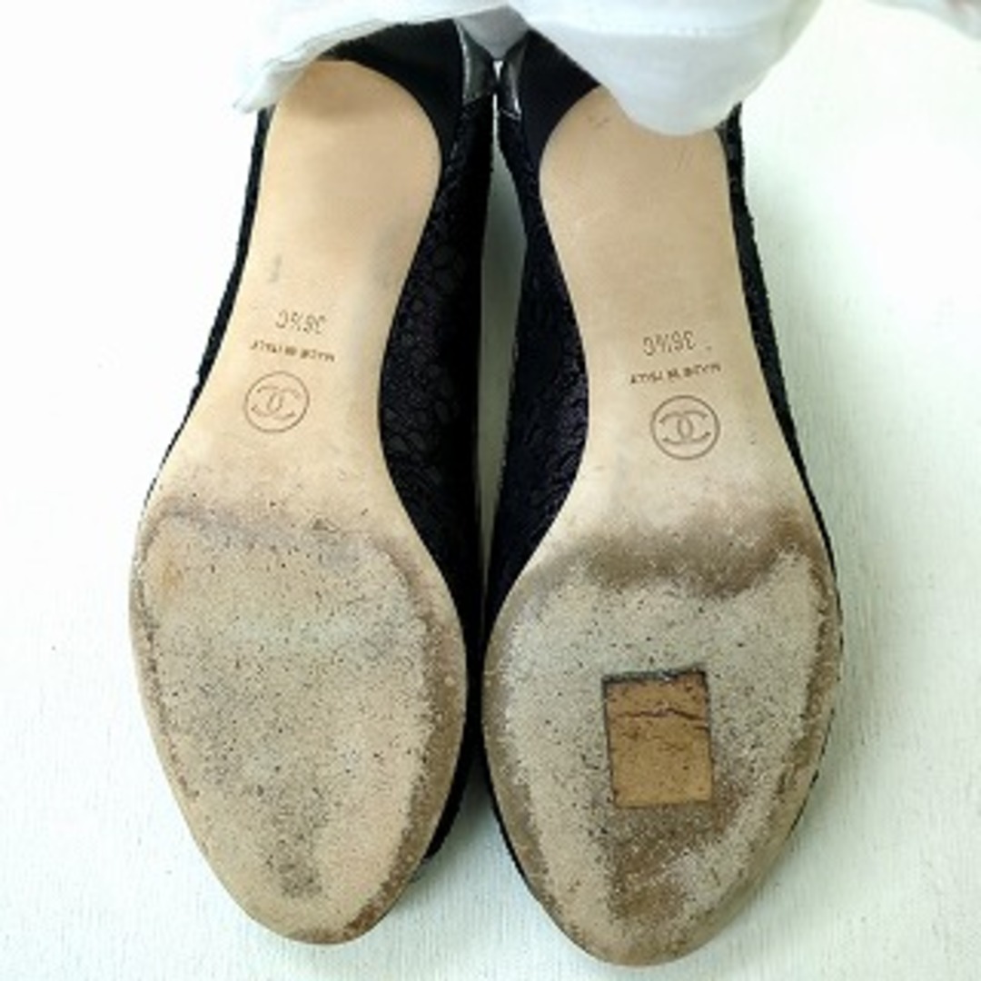 CHANEL - CHANEL シャネル ミュール パンプス ココマーク レース CHANEL - CHANEL シャネル ミュール パンプス ココマーク レース