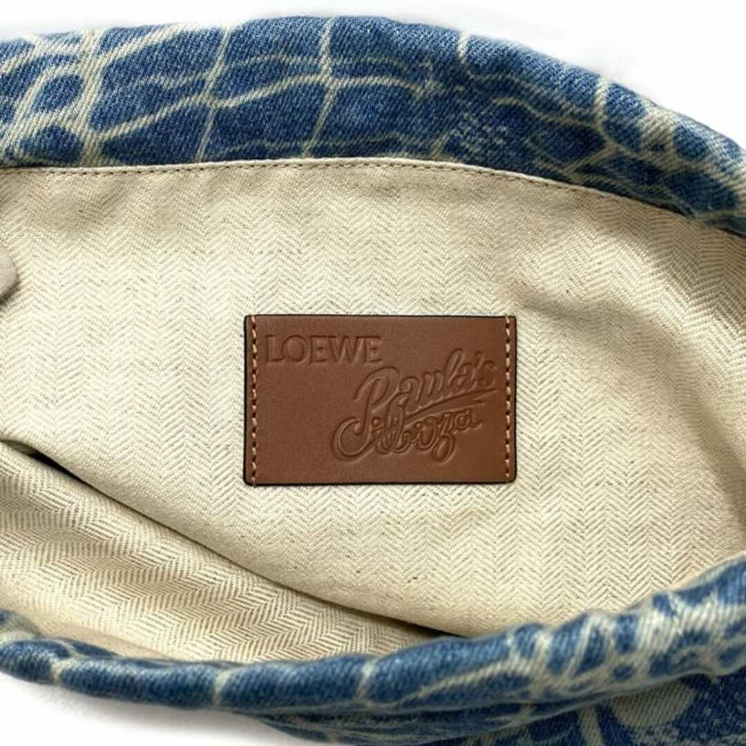 LOEWE - ロエベ 巾着 ポーチ ドローストリング ライトブルー LOEWE - ロエベ 巾着 ポーチ ドローストリング ライトブルー