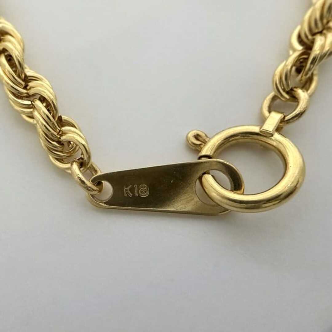 ロングネックレス イエローゴールド YG 美品 K18 ダイヤモンド ロングネックレス イエローゴールド YG 美品 K18 ダイヤモンド