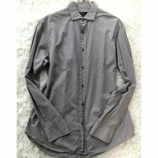 ポロ(POLO（RALPH LAUREN）)の【シルク混】ポロラルフローレン　シャツ　L グレージュ(シャツ)
