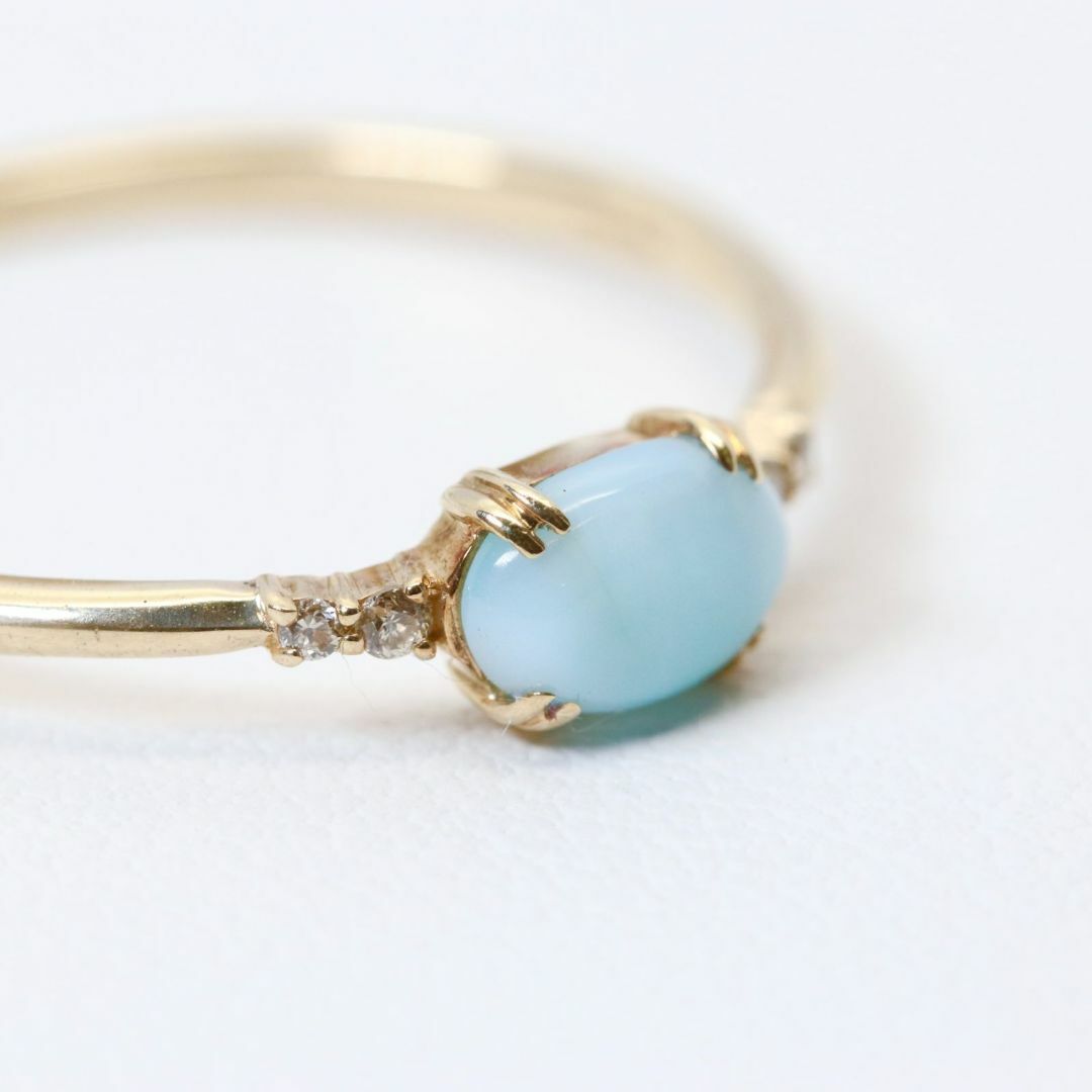 agete - アガット K10 ラリマー ダイヤ 0.02ct リング/24-2945S agete - アガット K10 ラリマー ダイヤ 0.02ct リング/24-2945S