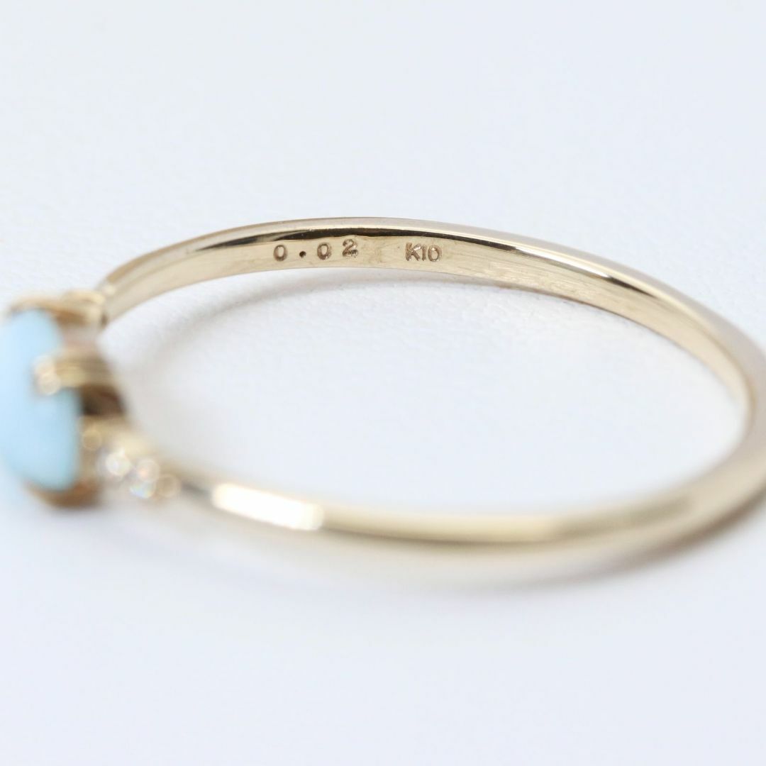 agete - アガット K10 ラリマー ダイヤ 0.02ct リング/24-2945S agete - アガット K10 ラリマー ダイヤ 0.02ct リング/24-2945S