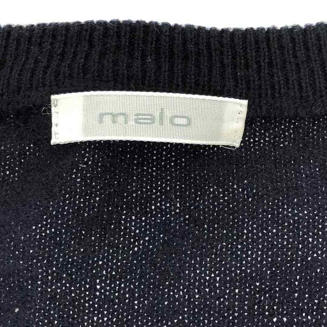 Malo / マーロ | カシミヤ ハイゲージ Vネックニット | ネイビー Malo / マーロ | カシミヤ ハイゲージ Vネックニット | ネイビー