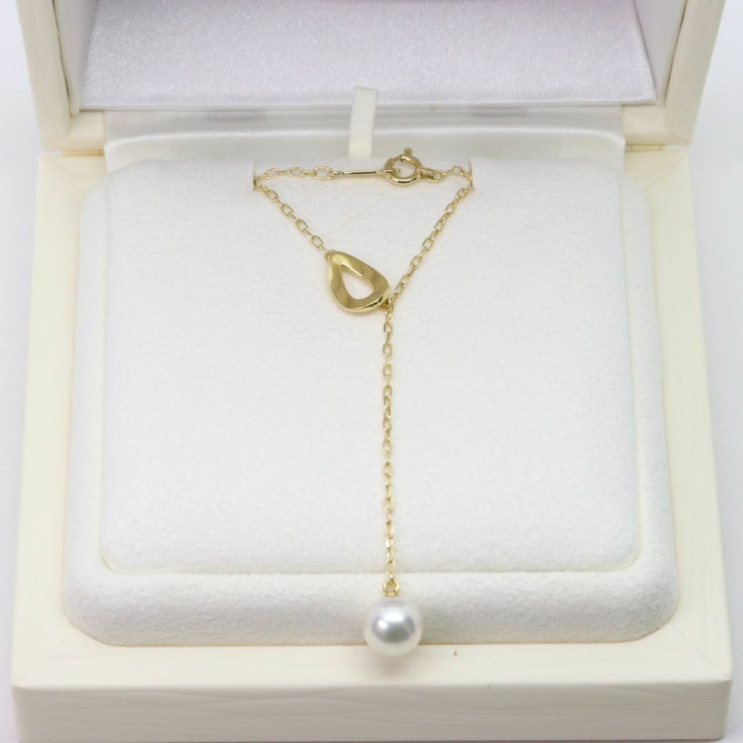 MIKIMOTO - 美品 ミキモト K18 Y字 ドロップ パール ネックレス MIKIMOTO - 美品 ミキモト K18 Y字 ドロップ パール ネックレス