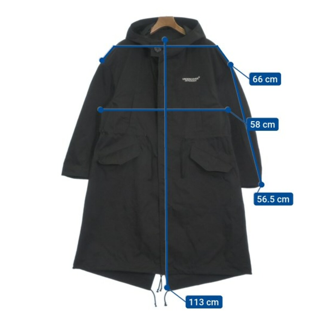 UNDER COVER アンダーカバー モッズコート 2(M位) 黒 【古着】 UNDER COVER アンダーカバー モッズコート 2(M位) 黒 【古着】