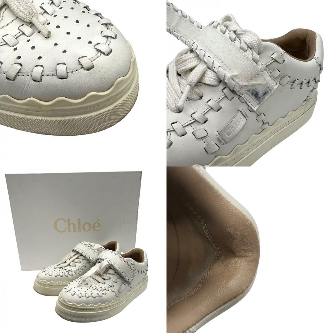 クロエ Chloe レザーメッシュスニーカー 38(約25cm) ホワイト クロエ Chloe レザーメッシュスニーカー 38(約25cm) ホワイト