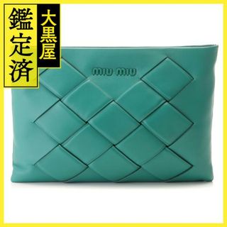 Miu Miu クラッチバッグ 青 スパンコール 4年保証』 Miu Miu クラッチバッグ スパンコール 青 バッグ - バッグ