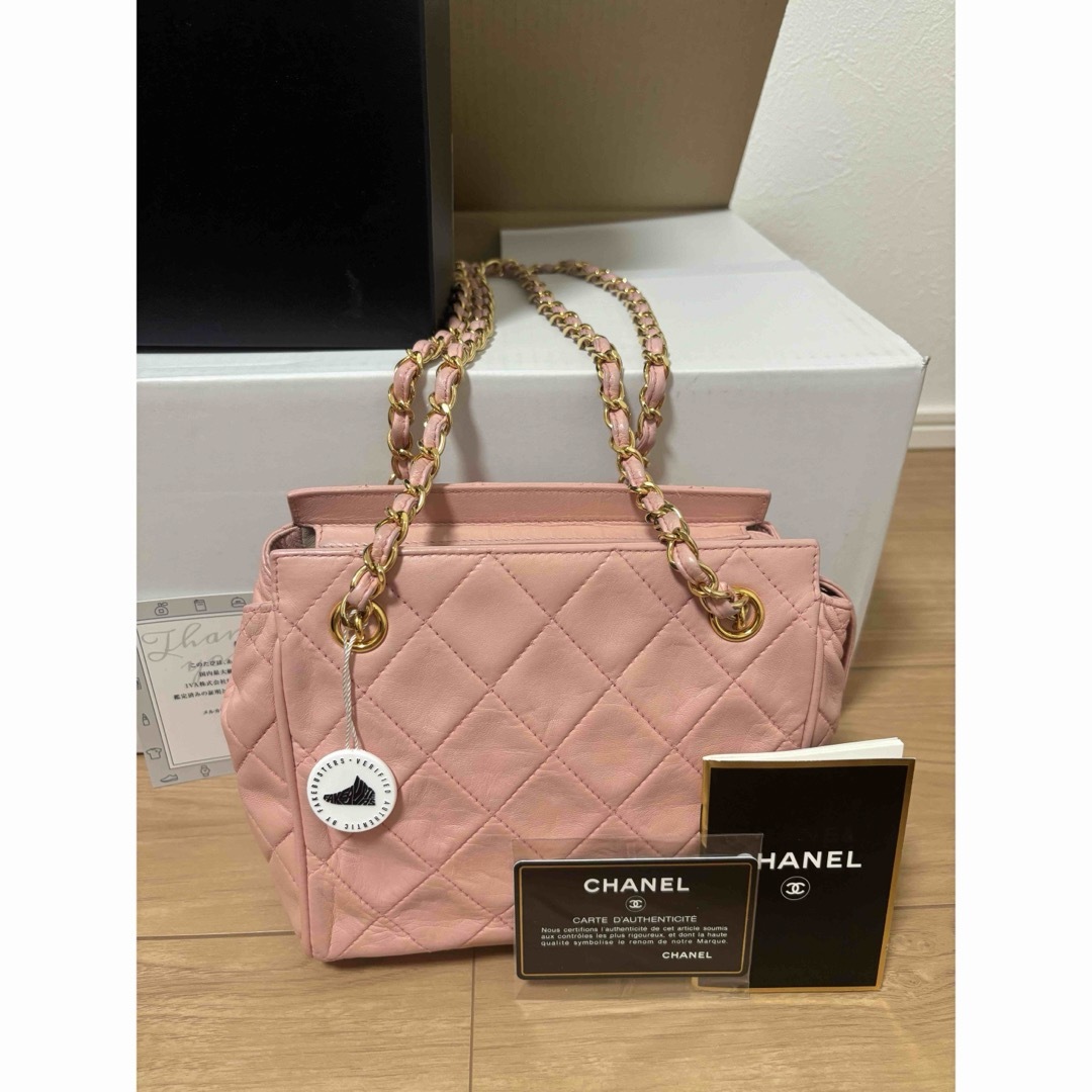 CHANEL - あんしん鑑定済!CHANEL ピンク マトラッセ チェーン CHANEL - あんしん鑑定済!CHANEL ピンク マトラッセ チェーン