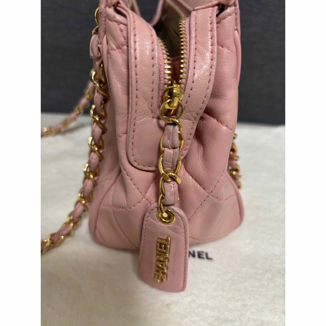CHANEL - あんしん鑑定済!CHANEL ピンク マトラッセ チェーン CHANEL - あんしん鑑定済!CHANEL ピンク マトラッセ チェーン