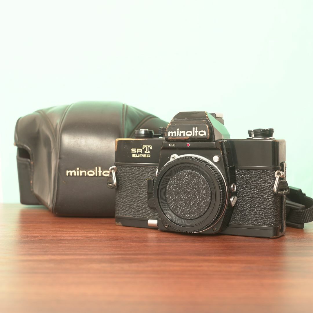 完動品◎ミノルタSRT SUPER ブラック フィルムカメラ ケース付き 55 完動品◎ミノルタSRT SUPER ブラック フィルムカメラ ケース付き 55