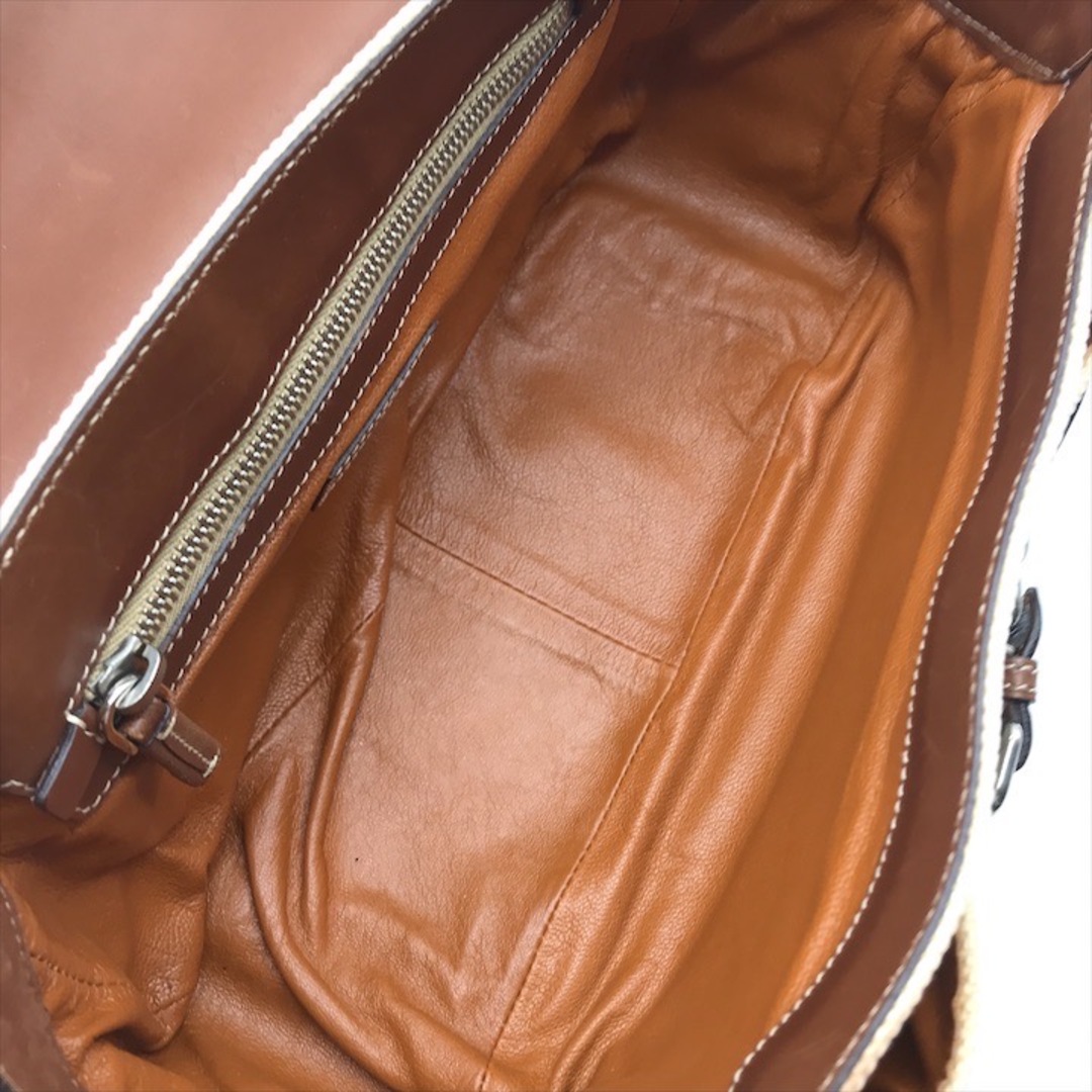 PRADA - 良品 PRADA プラダ ロゴ型押し シルバー金具 キャンバス PRADA - 良品 PRADA プラダ ロゴ型押し シルバー金具 キャンバス