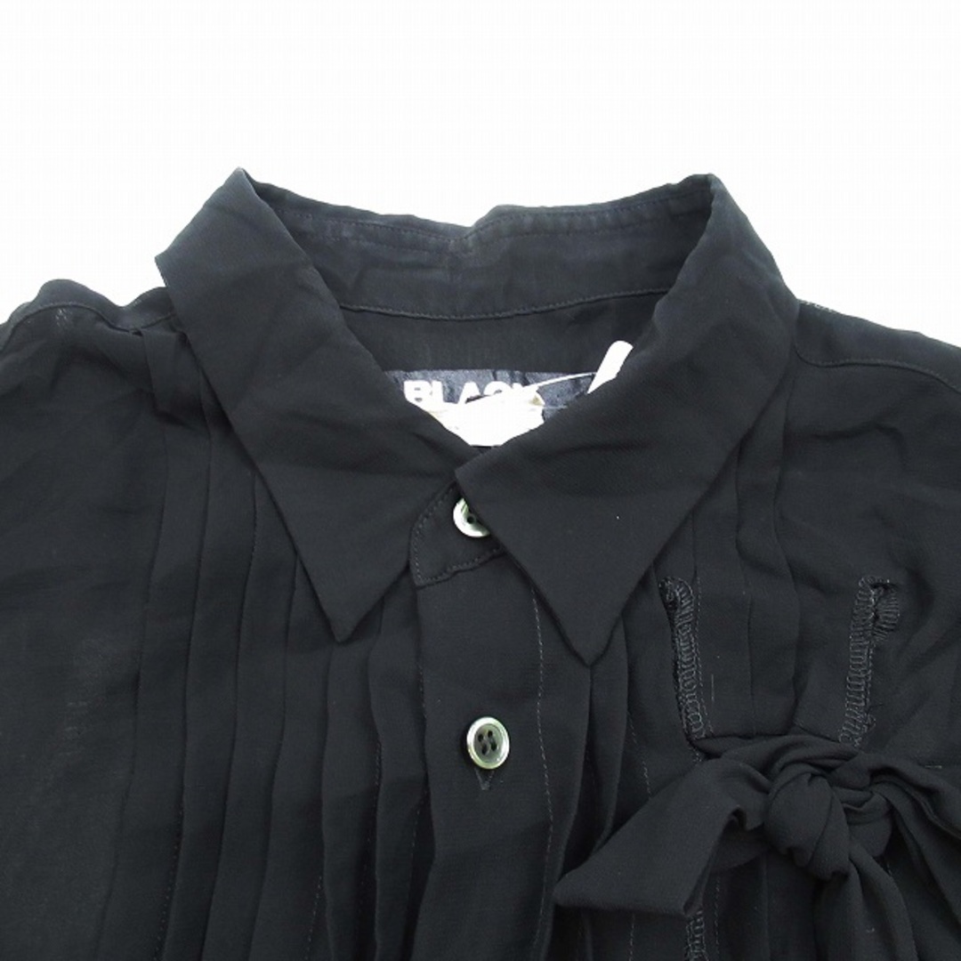 美品 16aw コムデギャルソンブラック シアーシャツ 透け素材 M 美品 16aw コムデギャルソンブラック シアーシャツ 透け素材 M