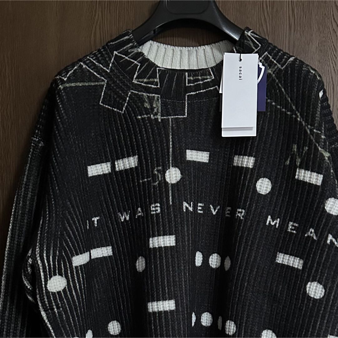 sacai - 黒4新品 sacai INTERSTELLAR グラフィック ニット sacai - 黒4新品 sacai INTERSTELLAR グラフィック ニット